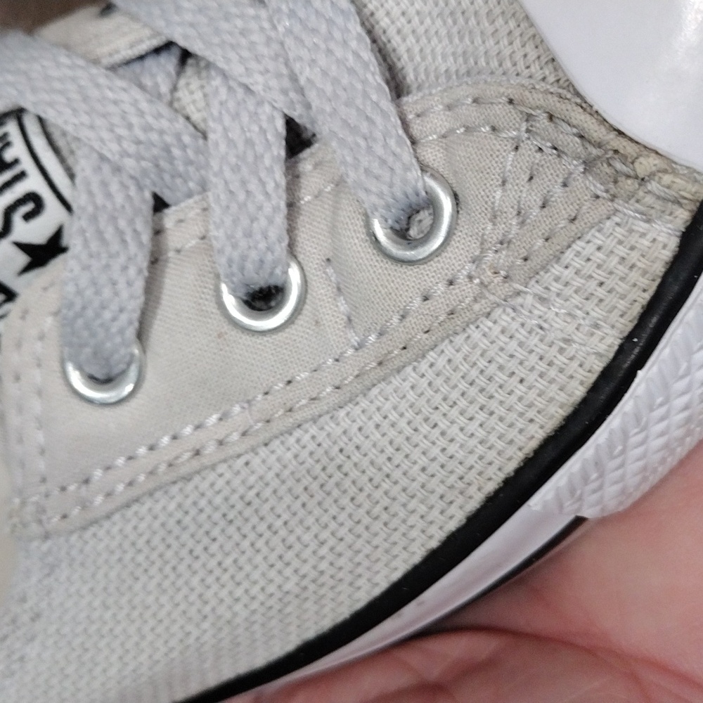 CONVERSE - Light Gray Canvas Sneakers - Picture 4 of 12